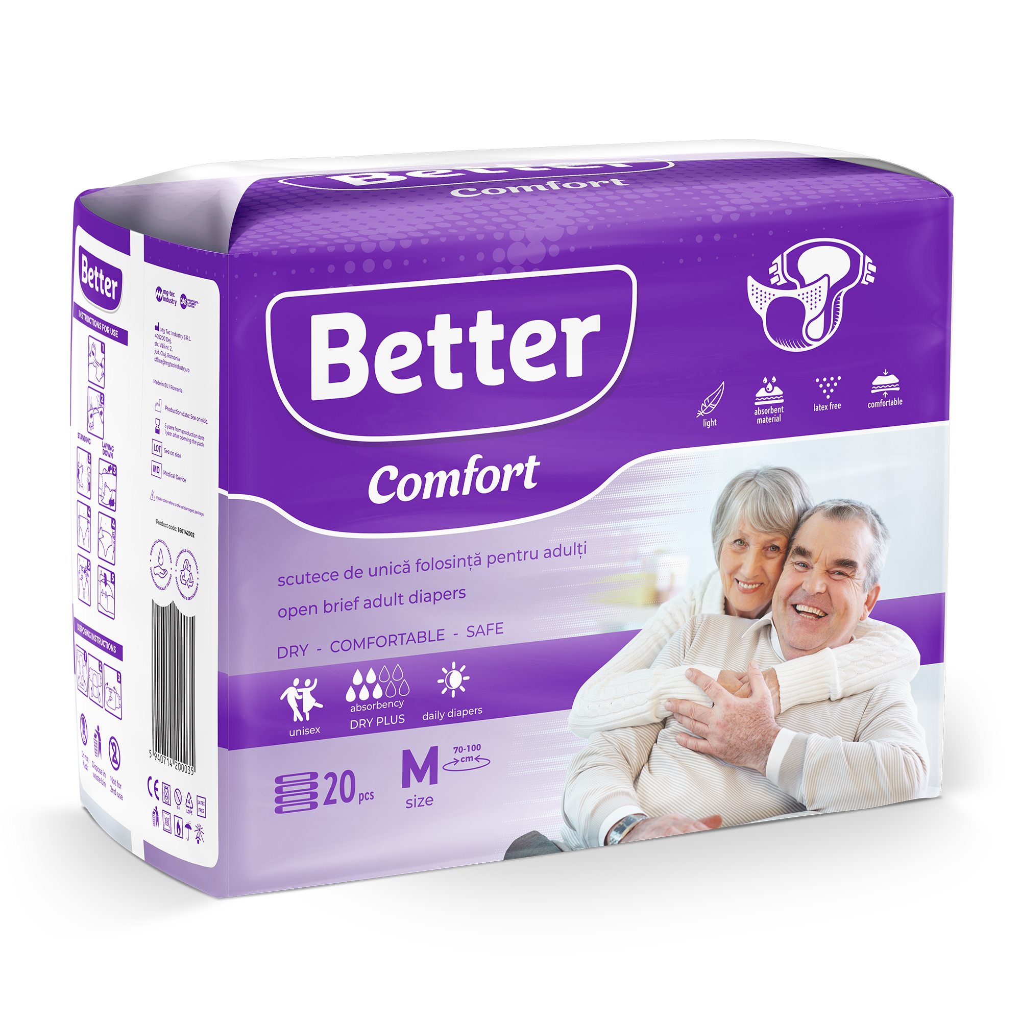 Better Comfort Erwachsenen Windeln, M-XL